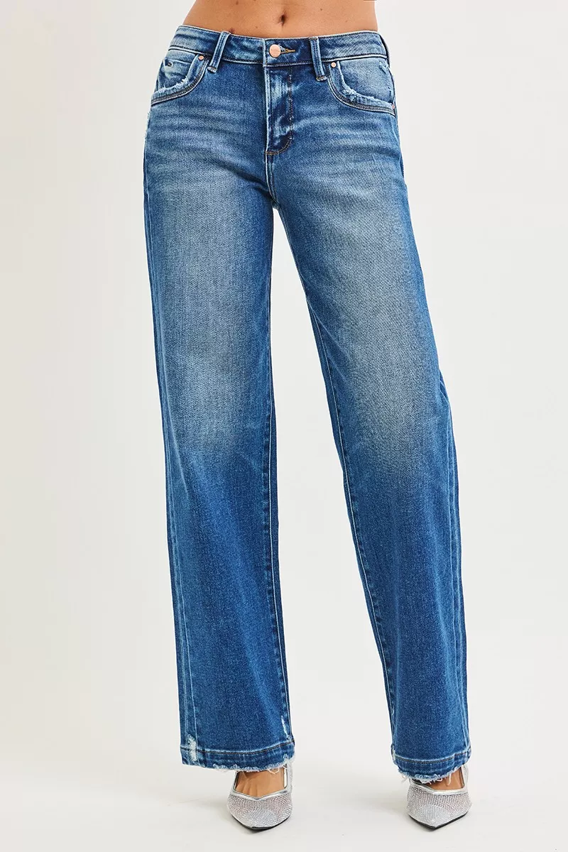 Full Size Slouchy Baggy Jeans Pocket Side Seam Detail Plus Size, image 5