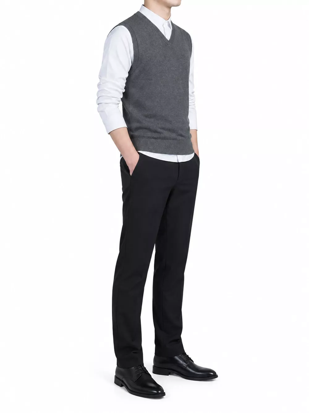 Men's Plus Size V-Neck Sweater Vest, image 12