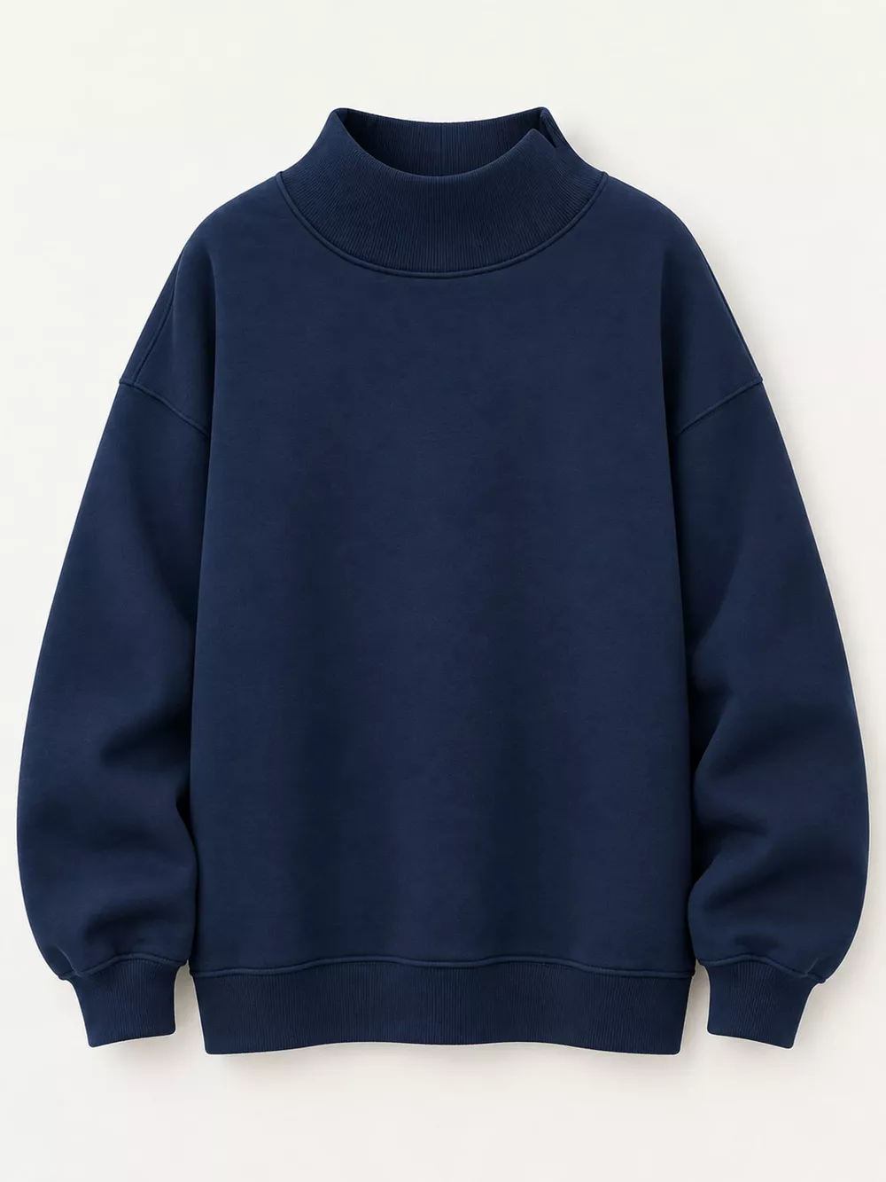 Oversized Mock Neck Long Sleeve Sweatshirt, image 52