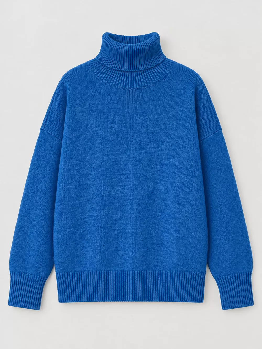Oversized Turtleneck Dropped Shoulder Sweater, image 25
