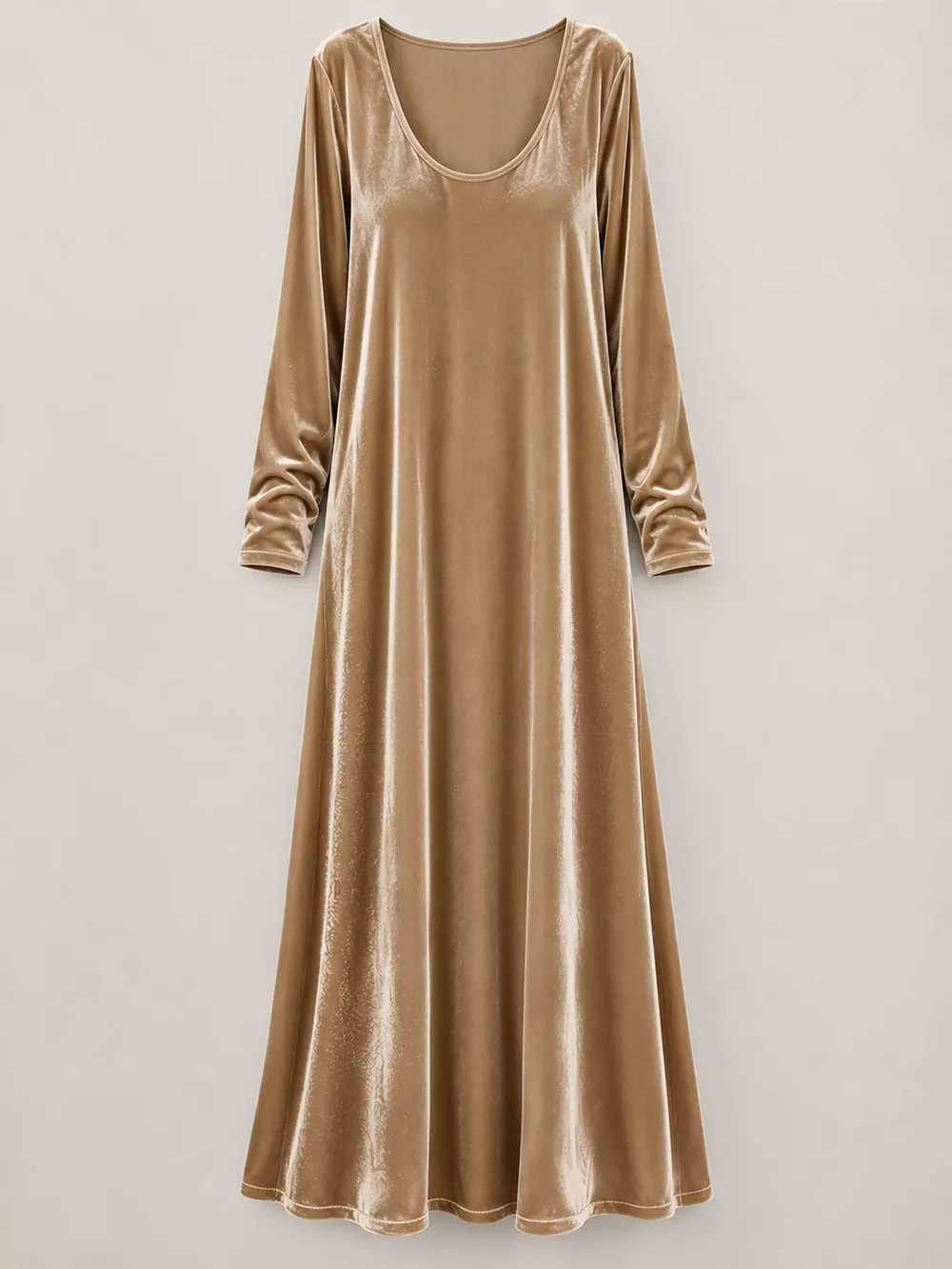Velvet Long-Sleeve Maxi Dress, image 19