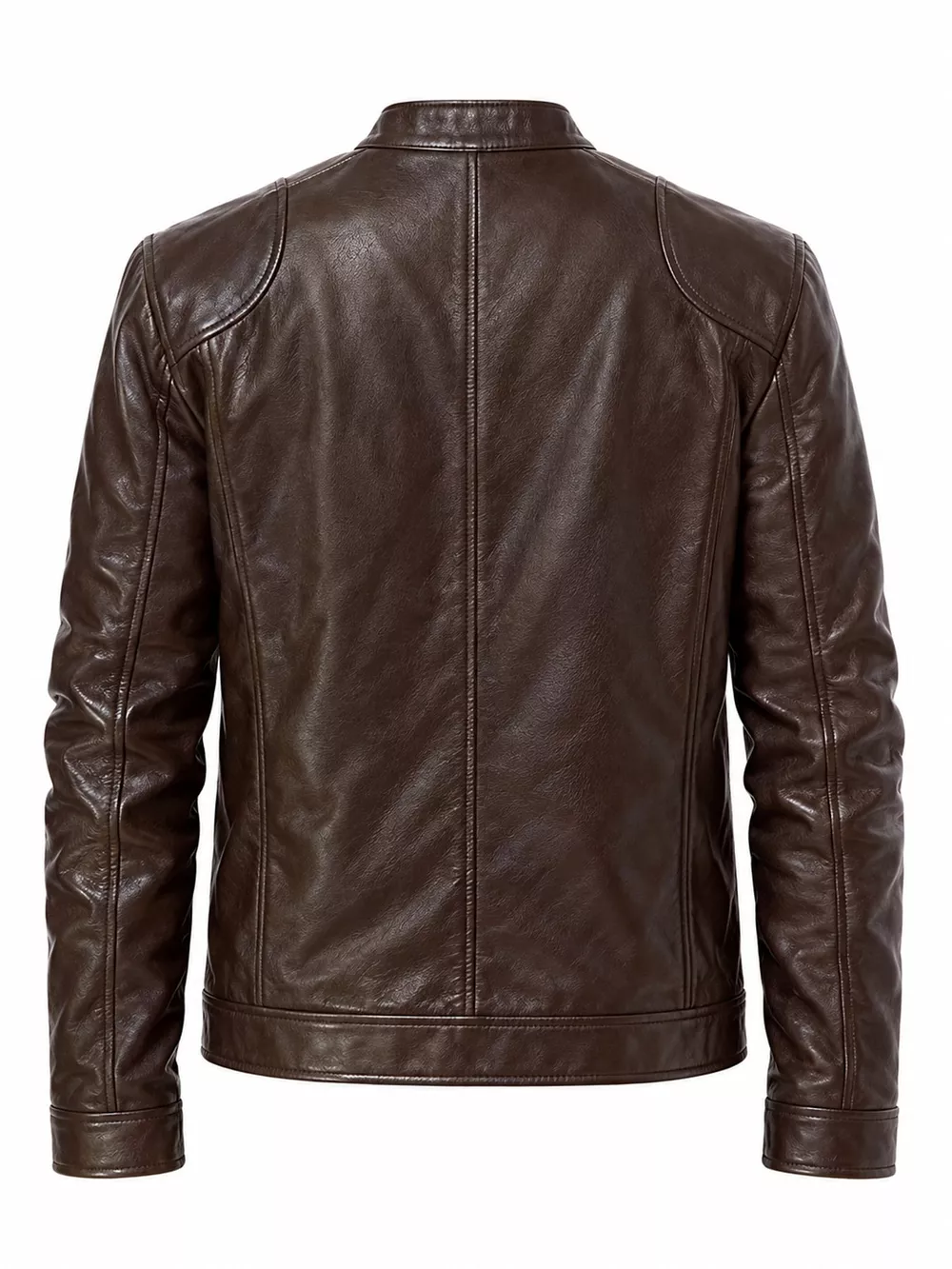 Men's Full Size Faux Leather Zip Up Jacket Plus Size, image 7