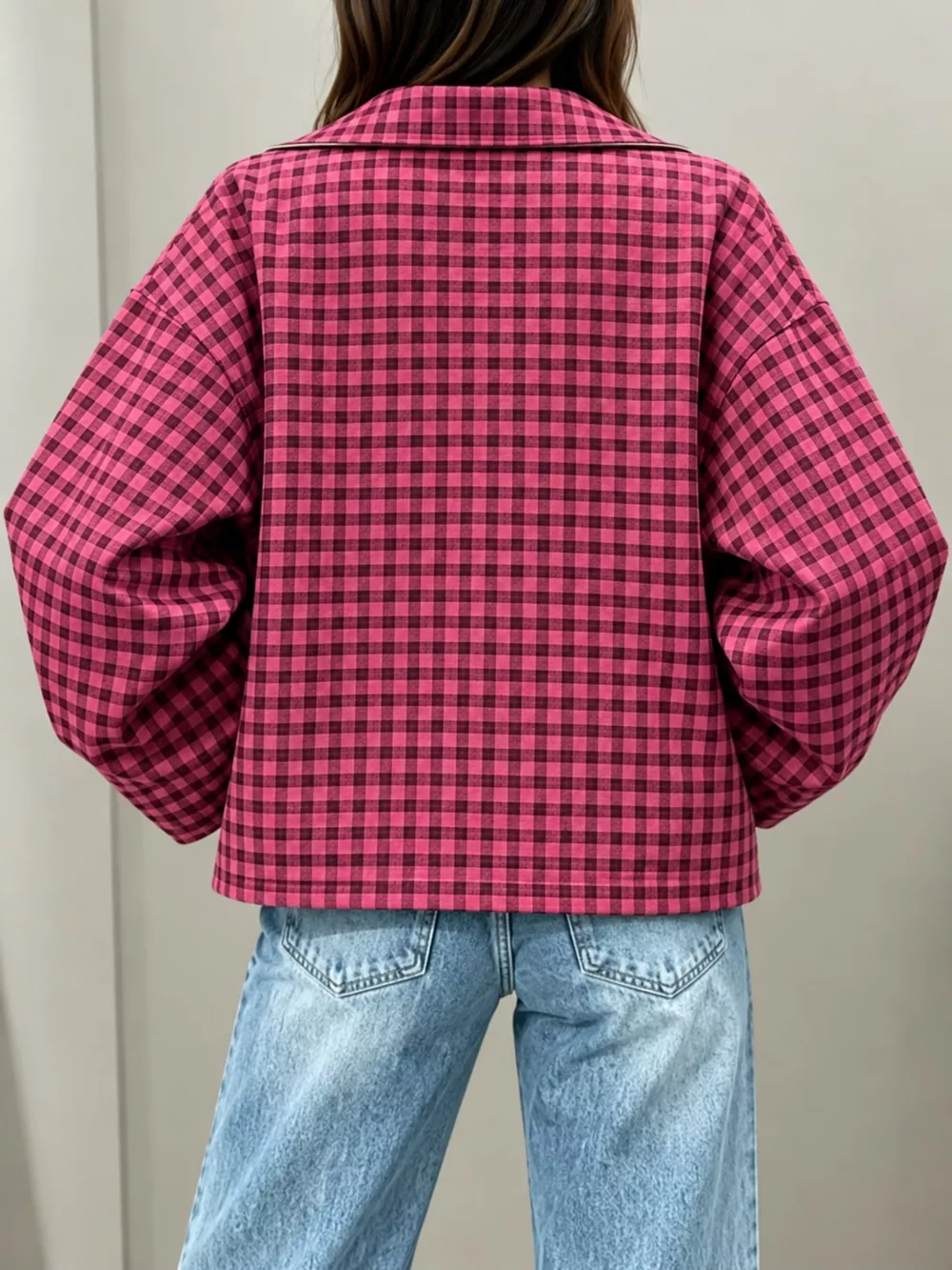 Plaid Zip-Up Jacket, image 9