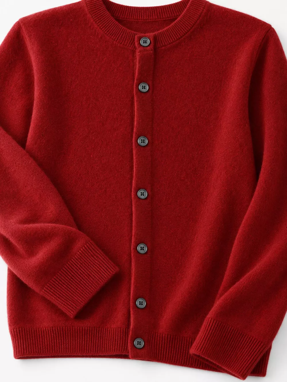 Classic Crew Neck Knit Cardigan, image 49