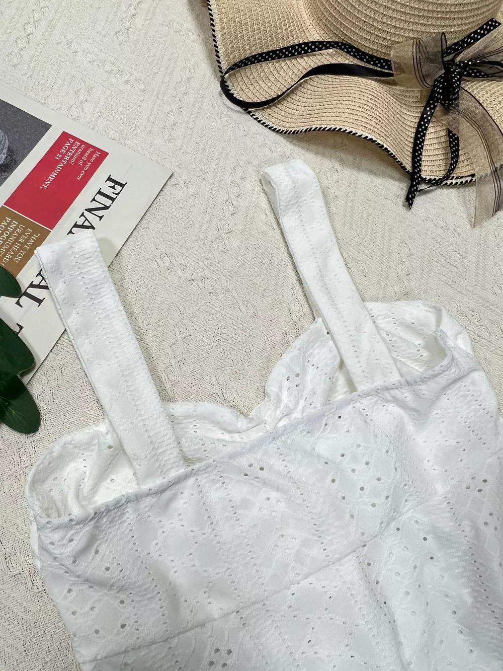 Eyelet Embroidered Drawstring Cami Top, image 9