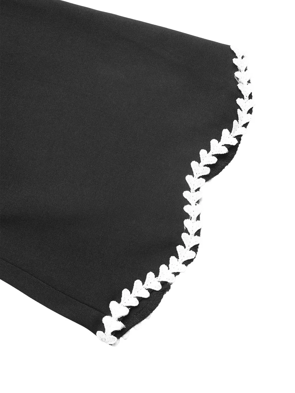 Contrast Trim Flare Sleeve Blouse, image 8