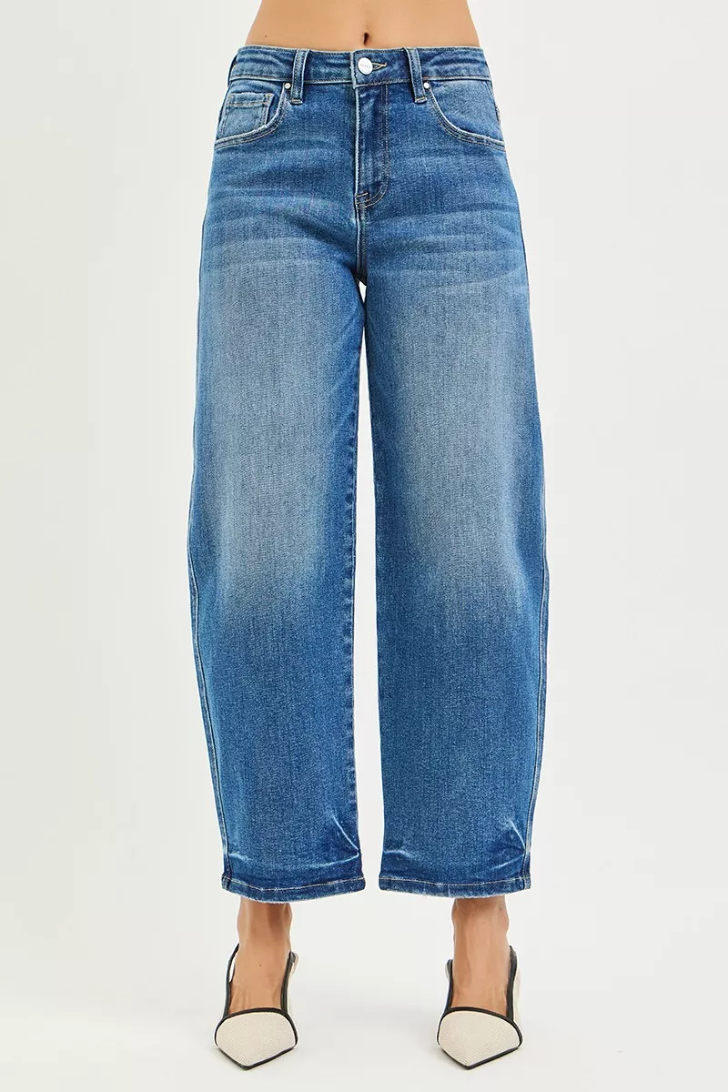 Slouchy Cropped Barrel Jeans, image 2