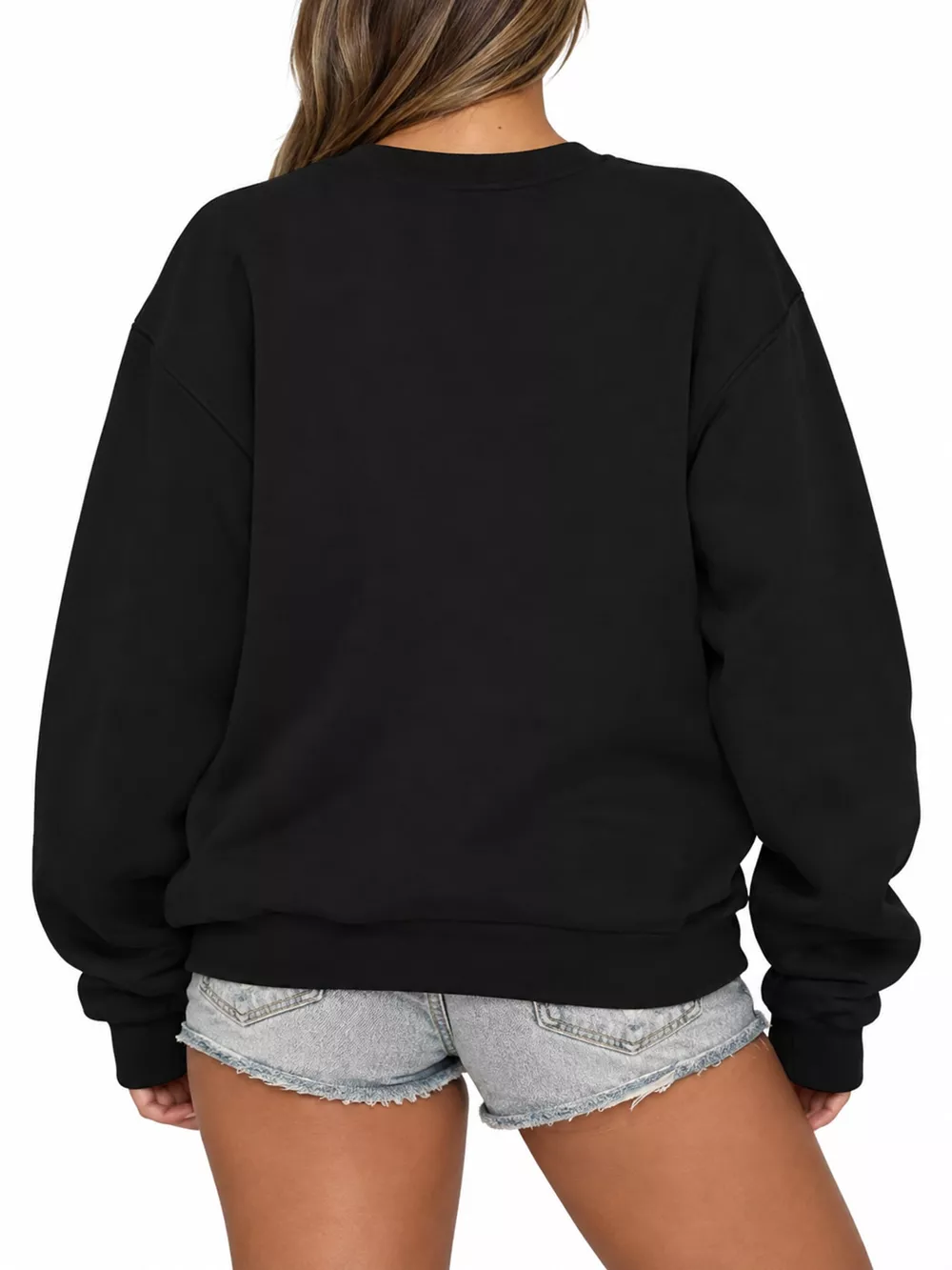 Full Size Solid Color Long Sleeve Sweatshirt Plus Size, image 22