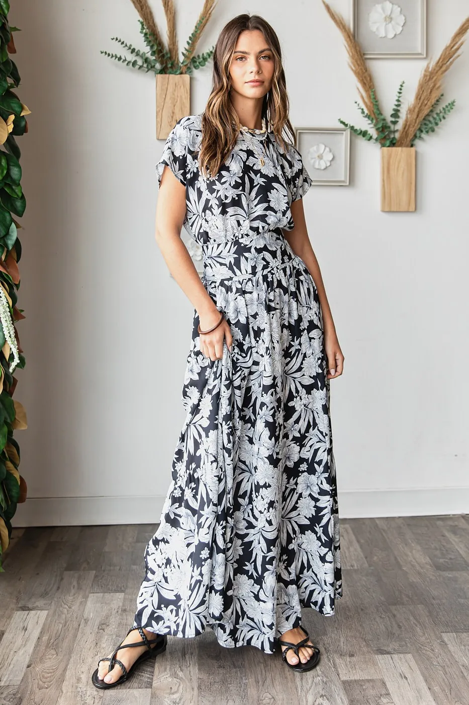 Tropical Print Top and Skirt Set, image 4
