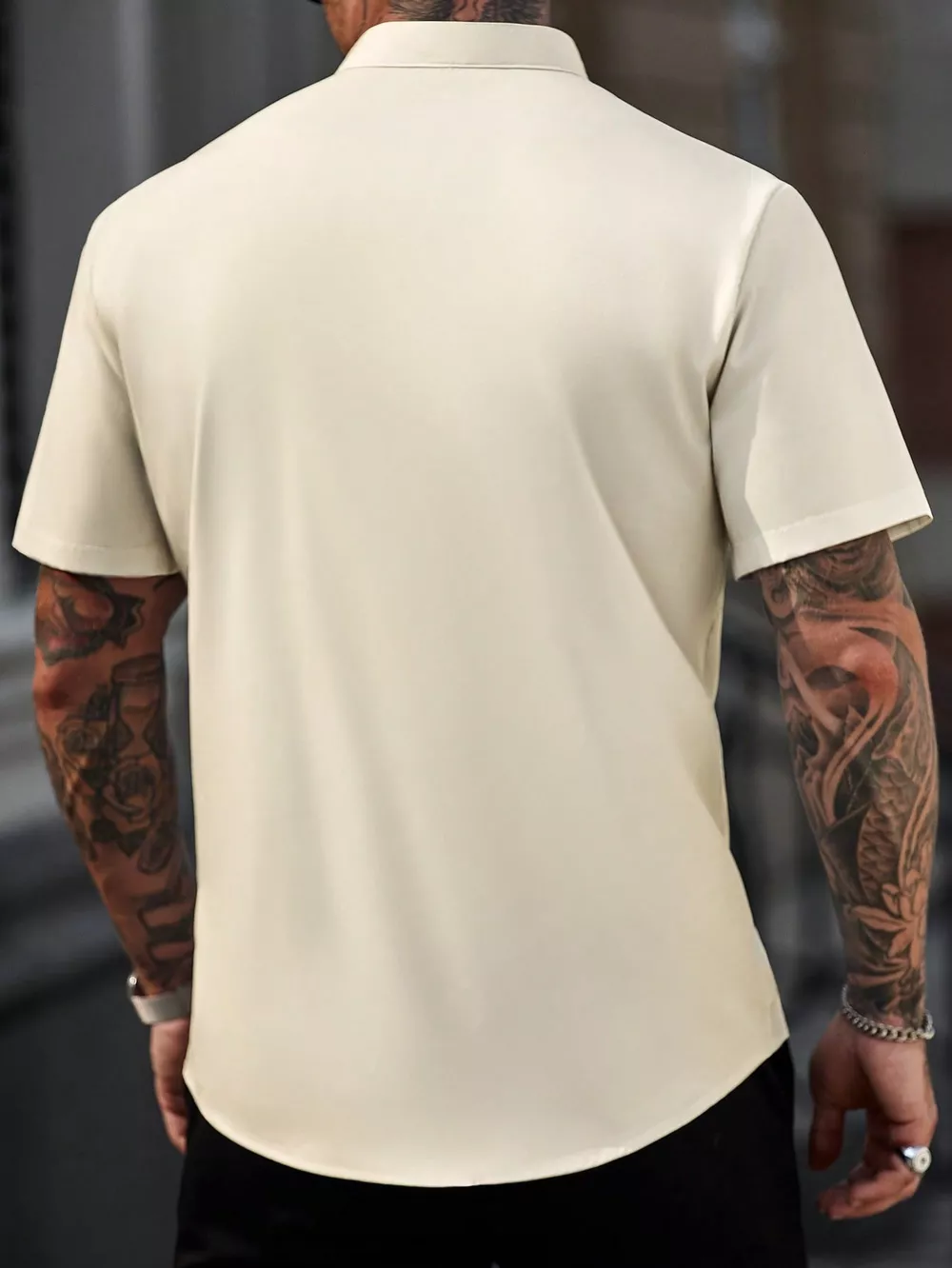 Men's Geometric Print Short Sleeve Shirt, image 3