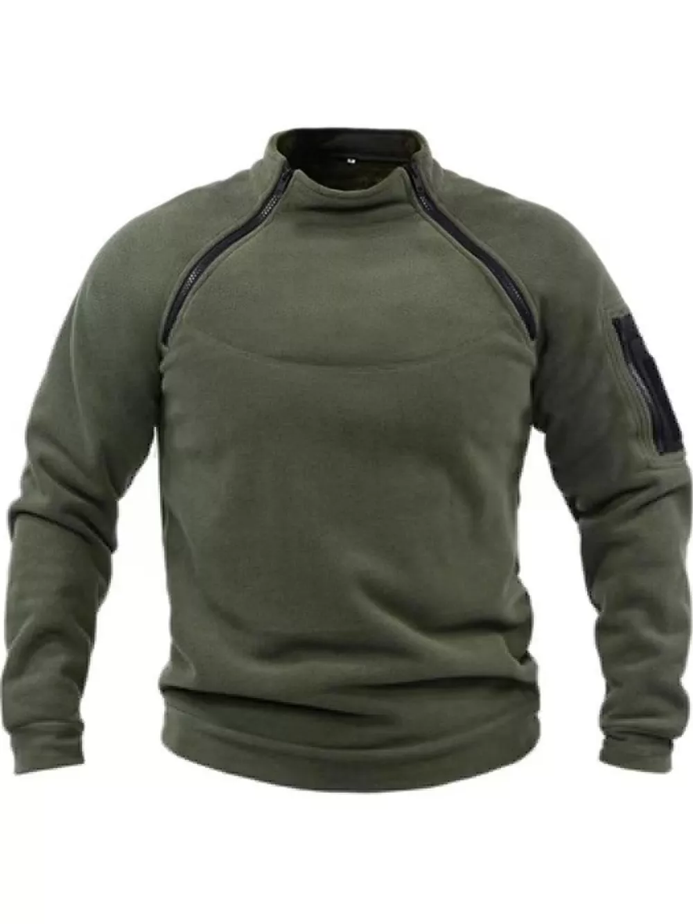 Men's Full Size Fleece Sweatshirt with Dual Zipper Plus Size, image 5