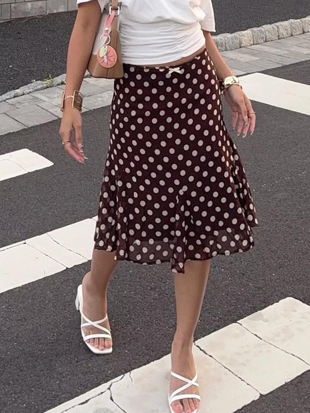 Polka Dot Midi Skirt, image 2