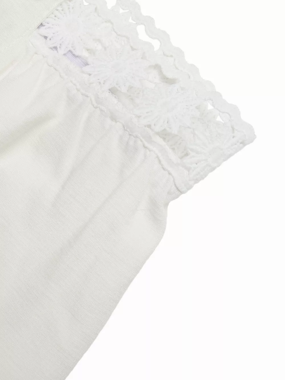 High Waist Wide Leg Pants with Crochet Trim, image 6