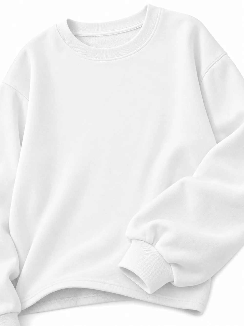 Full Size Solid Color Long Sleeve Sweatshirt Plus Size, image 5