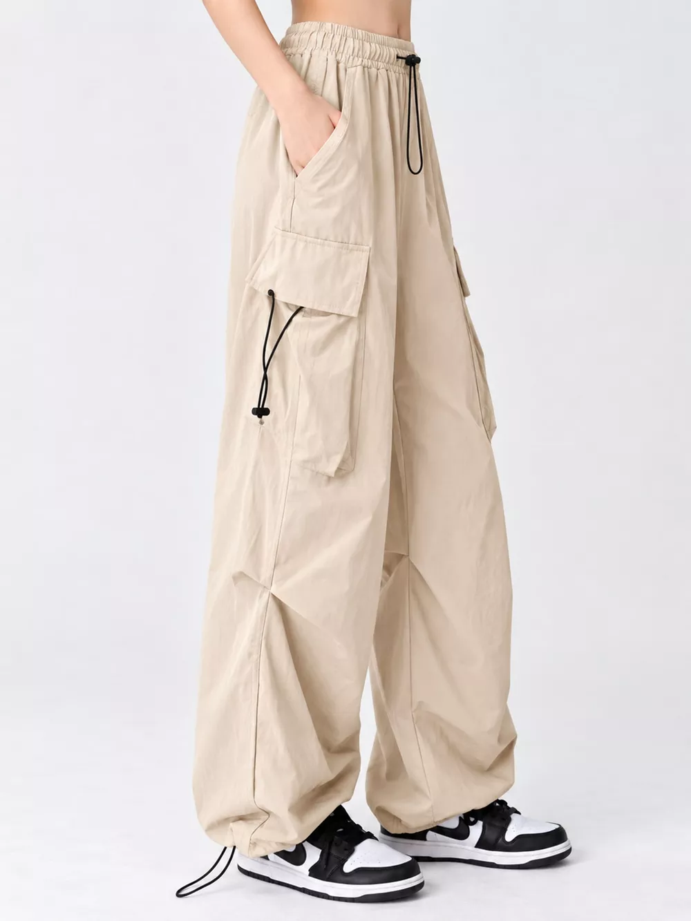 Full Size Drawstring Cargo Pants Plus Size, image 6