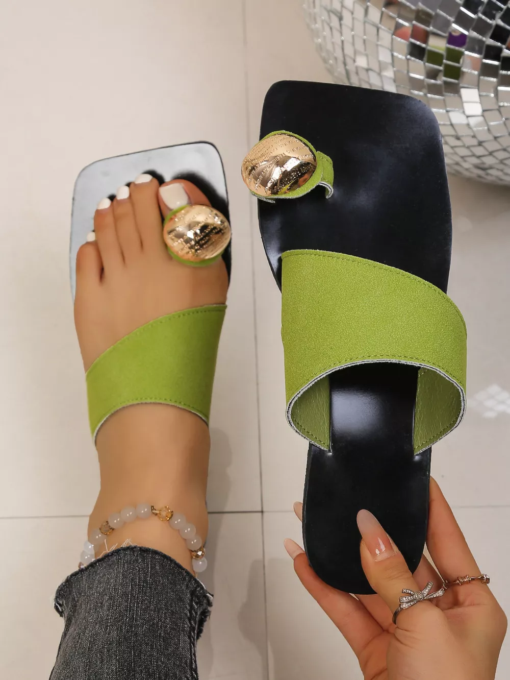 Toe Ring Flat Sandals, image 17