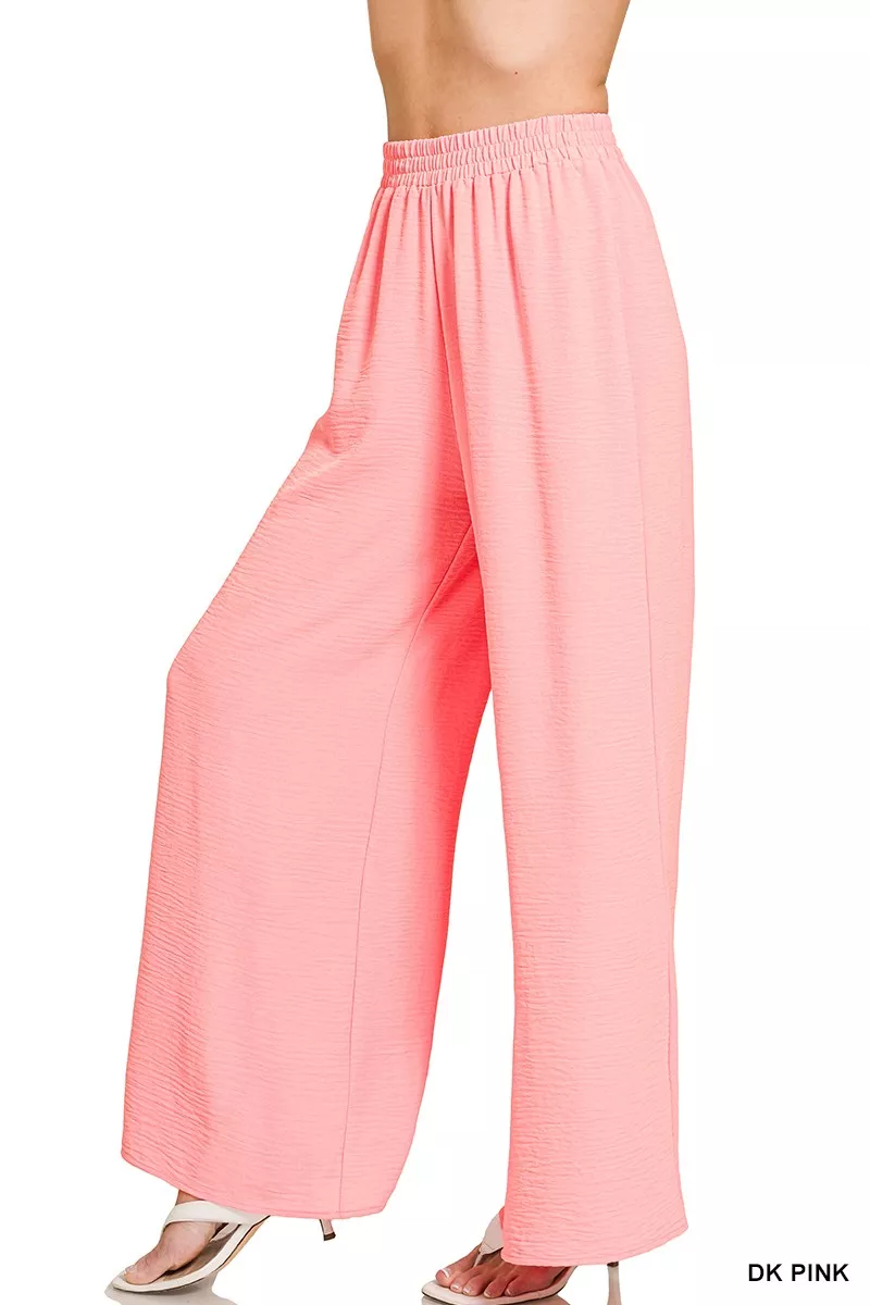 Woven Airflow Elastic Waistband Pants, image 3