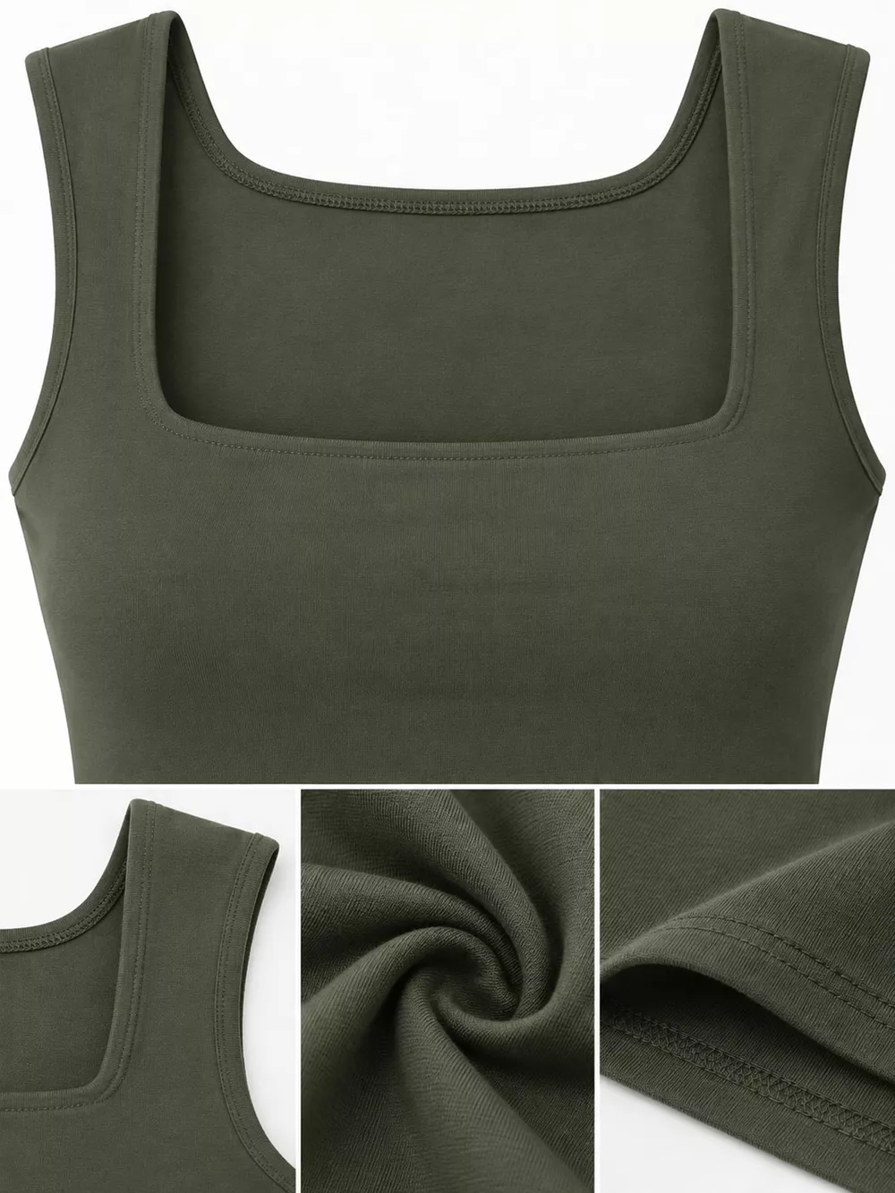 Square Neck Slim-Fit Tank, image 59