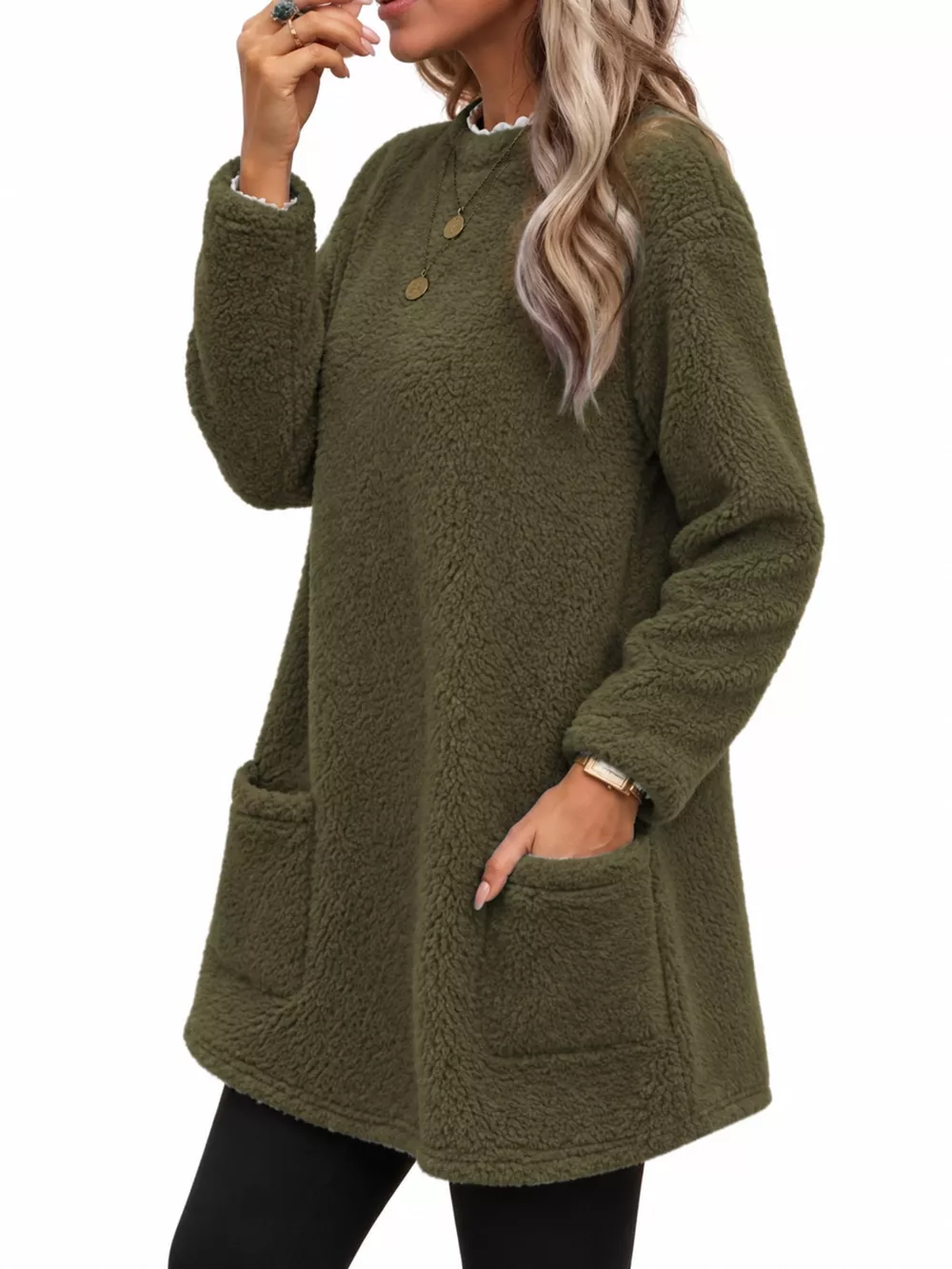 Full Size Fleece Dropped Shoulder Sweatshirt Plus Size, image 18