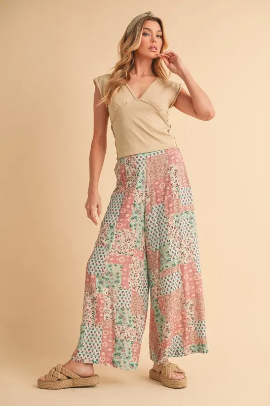 Printed Wide Leg Pants, image 7