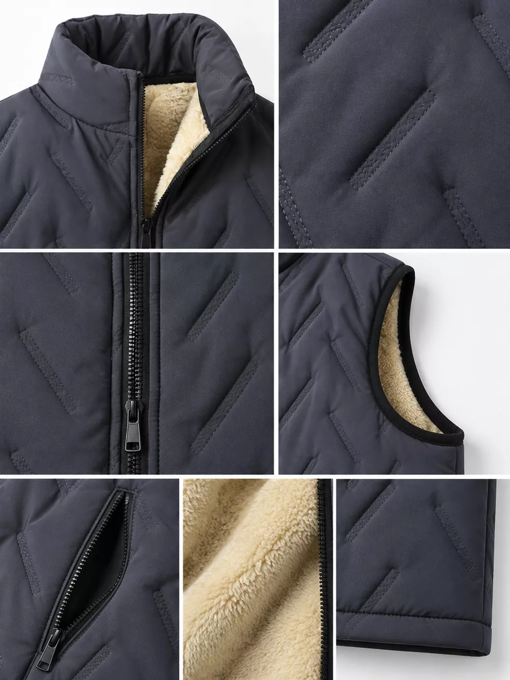 Men's Full Size Thermal Fleece-Lined Quilted Vest Plus Size, image 5