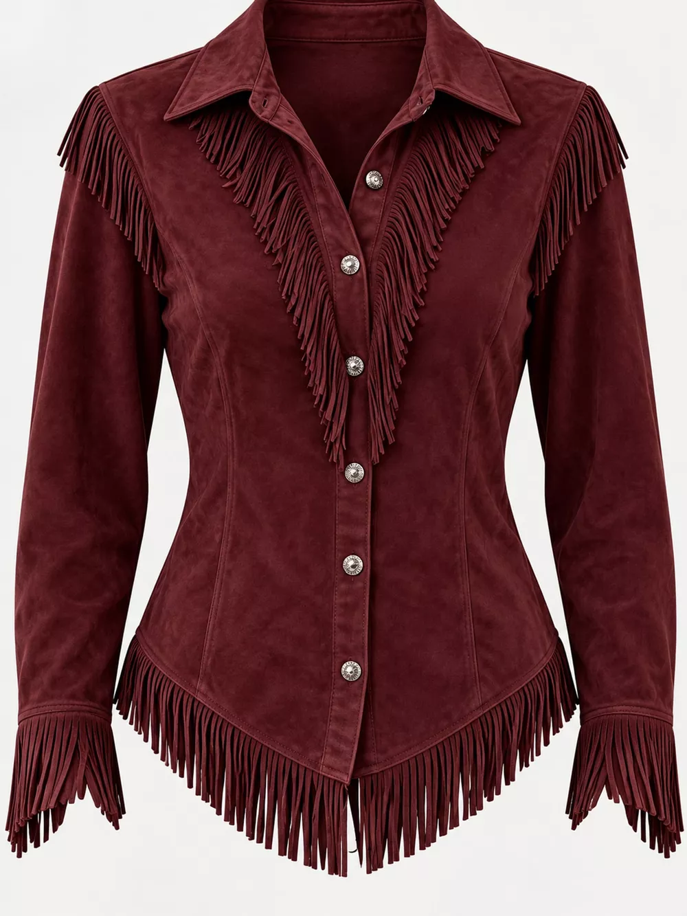 Full Size Fringed Button Up Shirt Plus Size, image 37