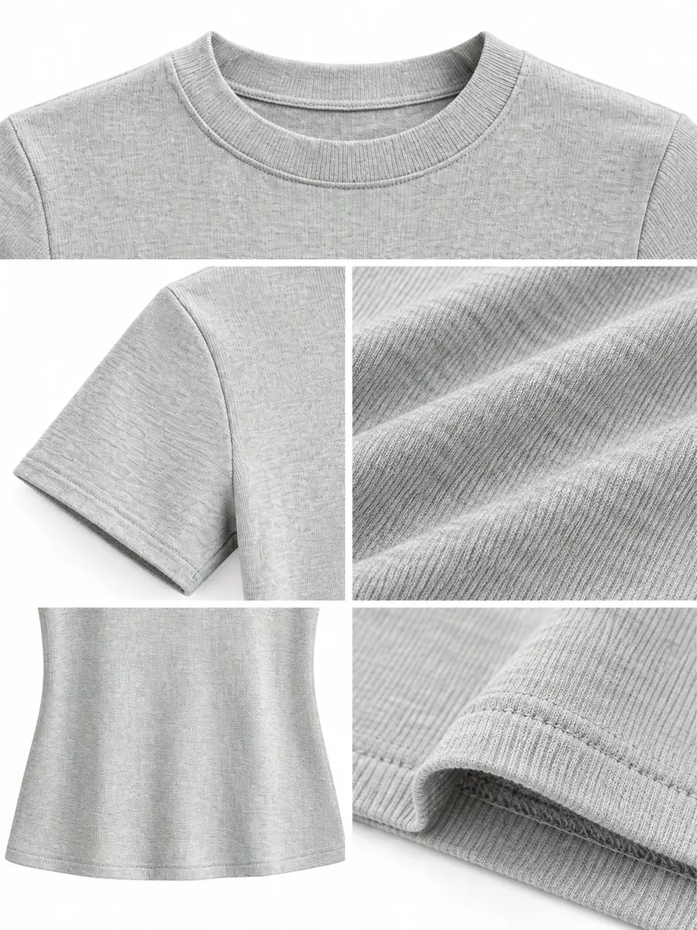 Slim-Fit Crew Neck Basic T-Shirt, image 20