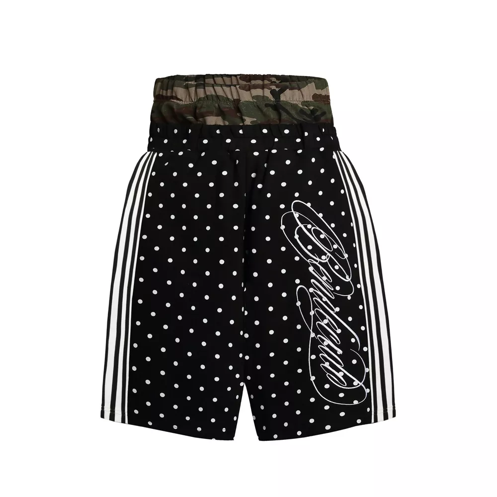 Men's Polka Dot Boxing Shorts with Camouflage Waistband