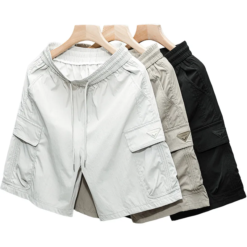 Men's Plus Size Drawstring Cargo Shorts, image 7