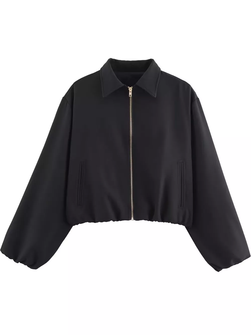 Cropped Zip-Up Jacket