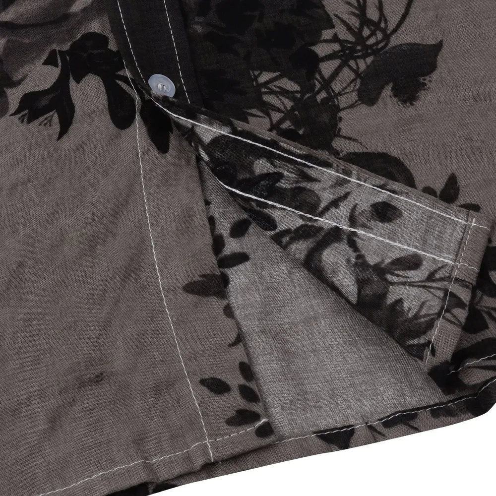 Men's Plus Size Printed Short Sleeve Button Down Casual Shirt, image 6