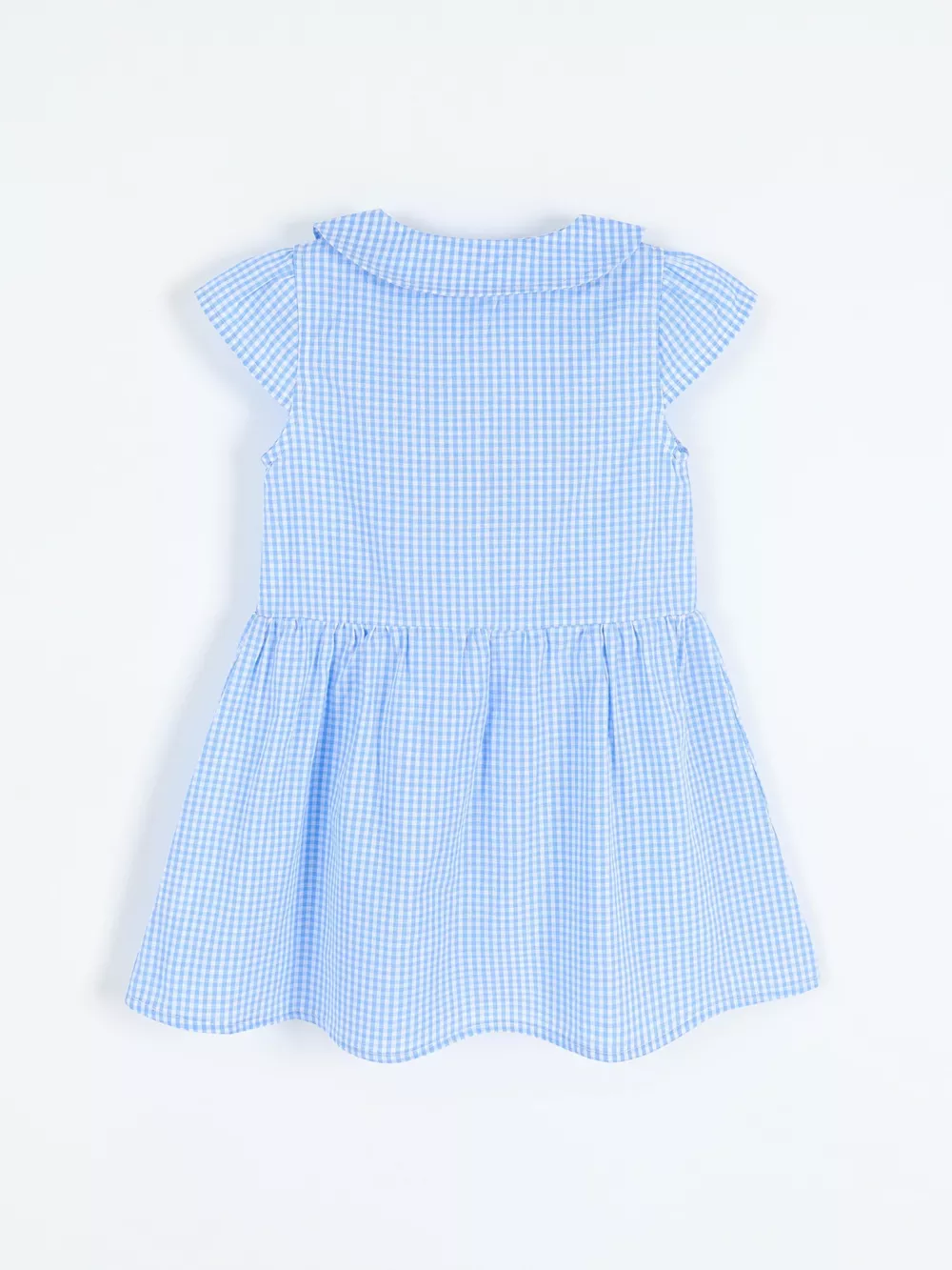 Children's Gingham Peter Pan Collar Button-Front Dress, image 3
