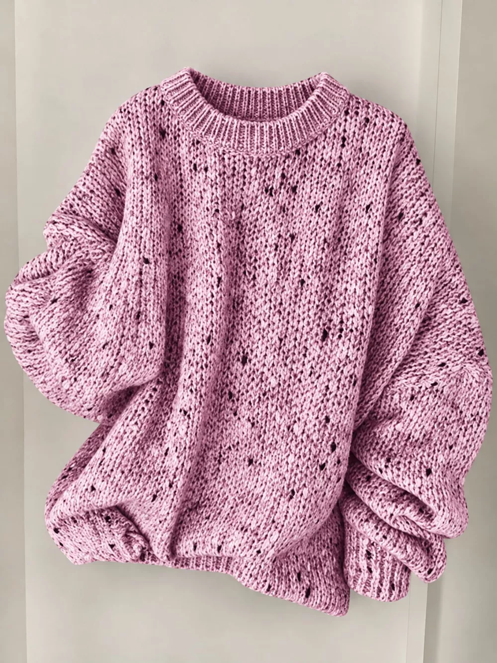 Chunky Knit Round Neck Sweater, image 4