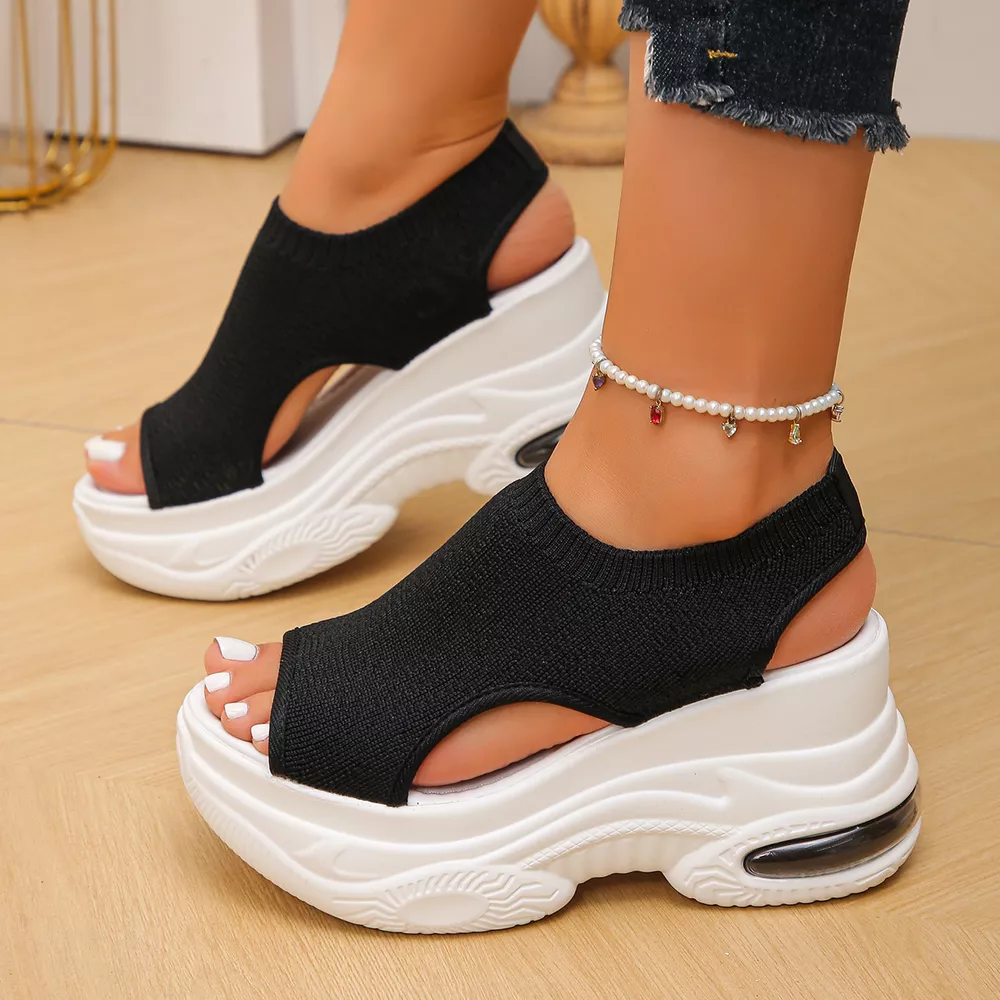 Peep Toe Platform Sandals, image 3