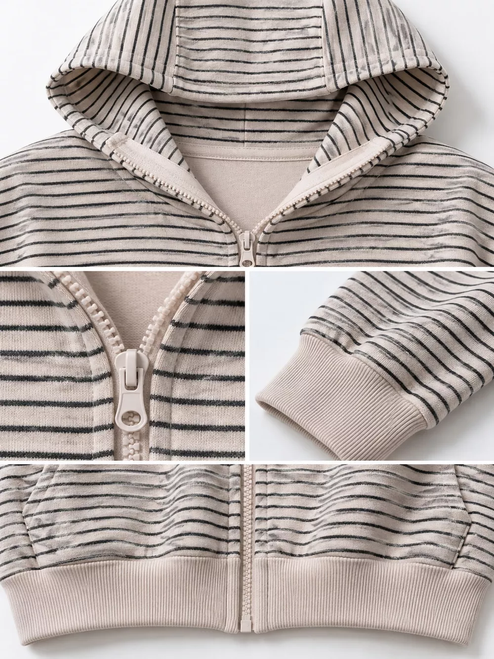 Striped Zip-Up Hoodie, image 5