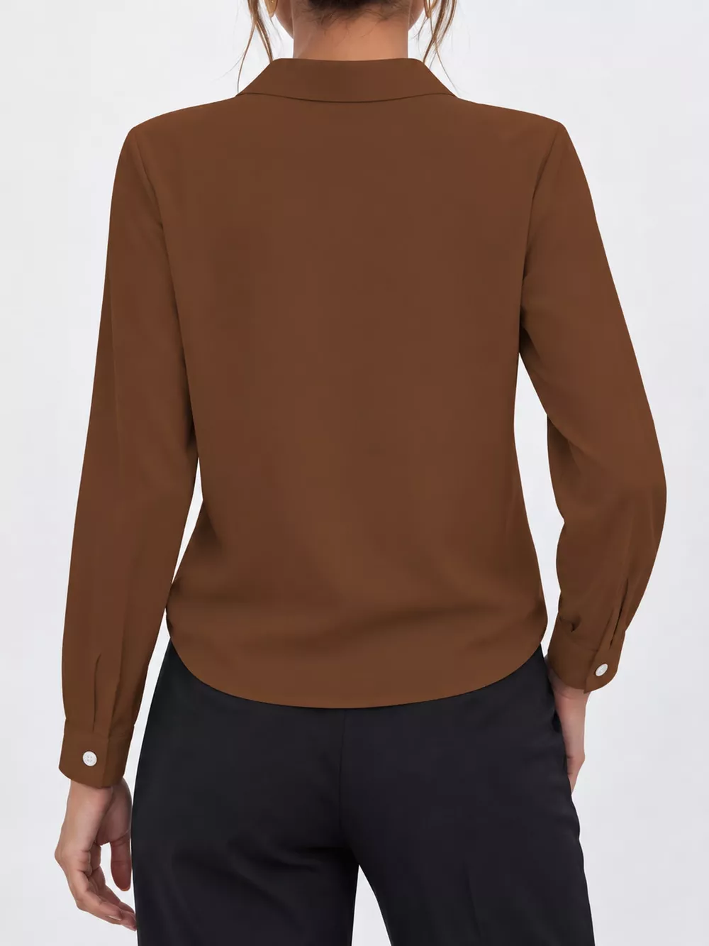 Long Sleeve Satin Blouse, image 51