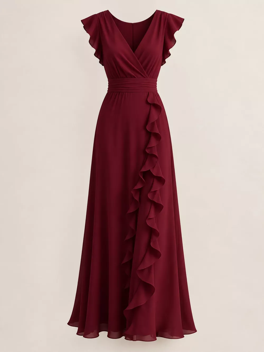 Ruffled Surplice Sleeveless Maxi Dress, image 29