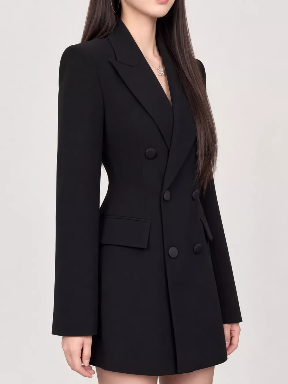Full Size Double-Breasted Slim-Fit Blazer Plus Size, image 10