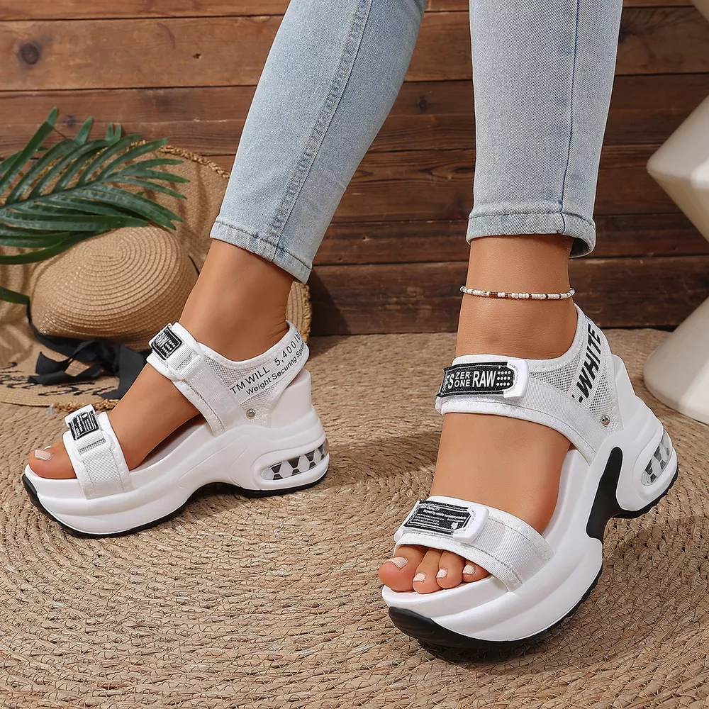 Open Toe Wedge Sandals, image 6