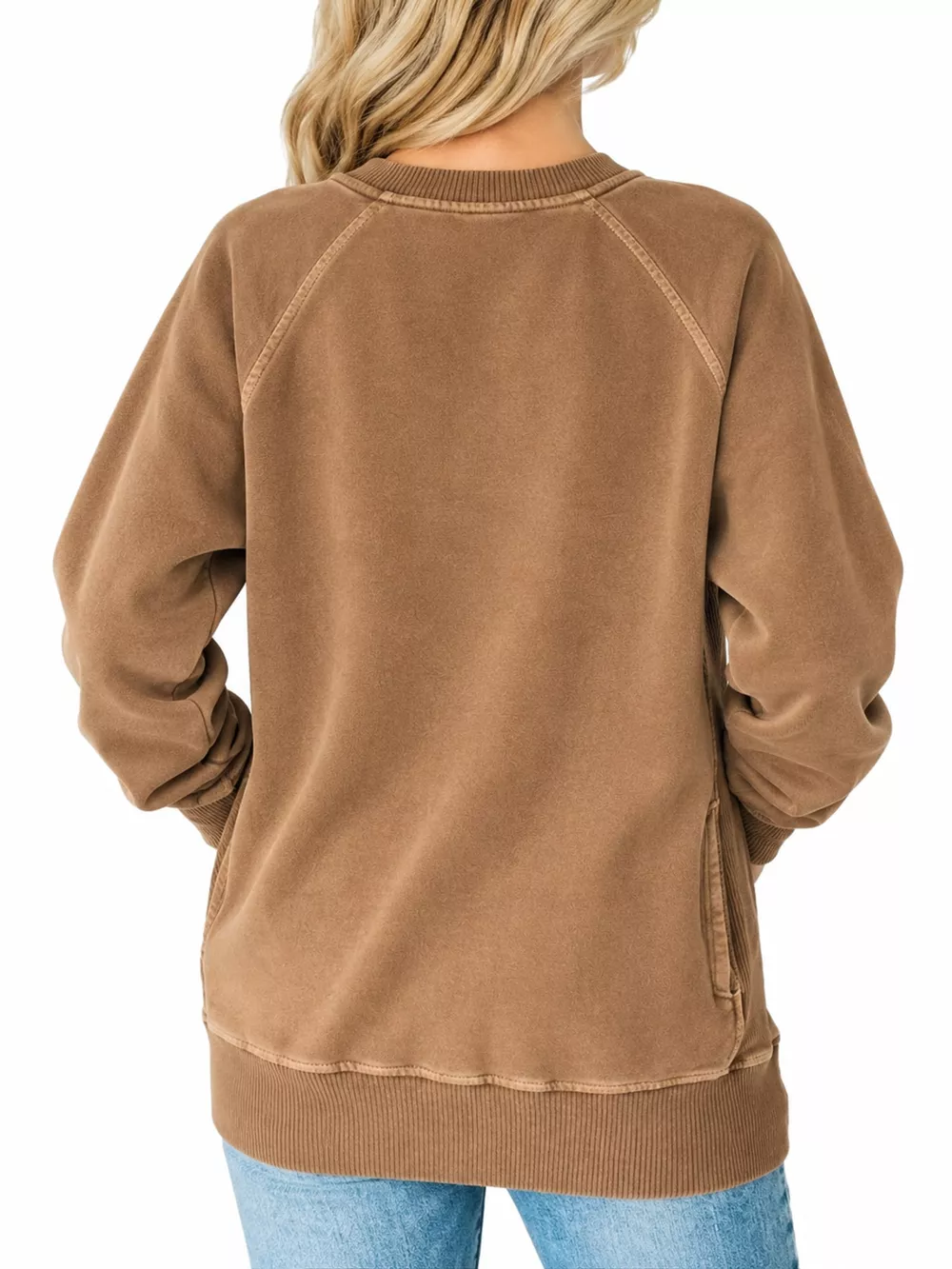 Crew Neck Raglan Sleeve Sweatshirt, image 26