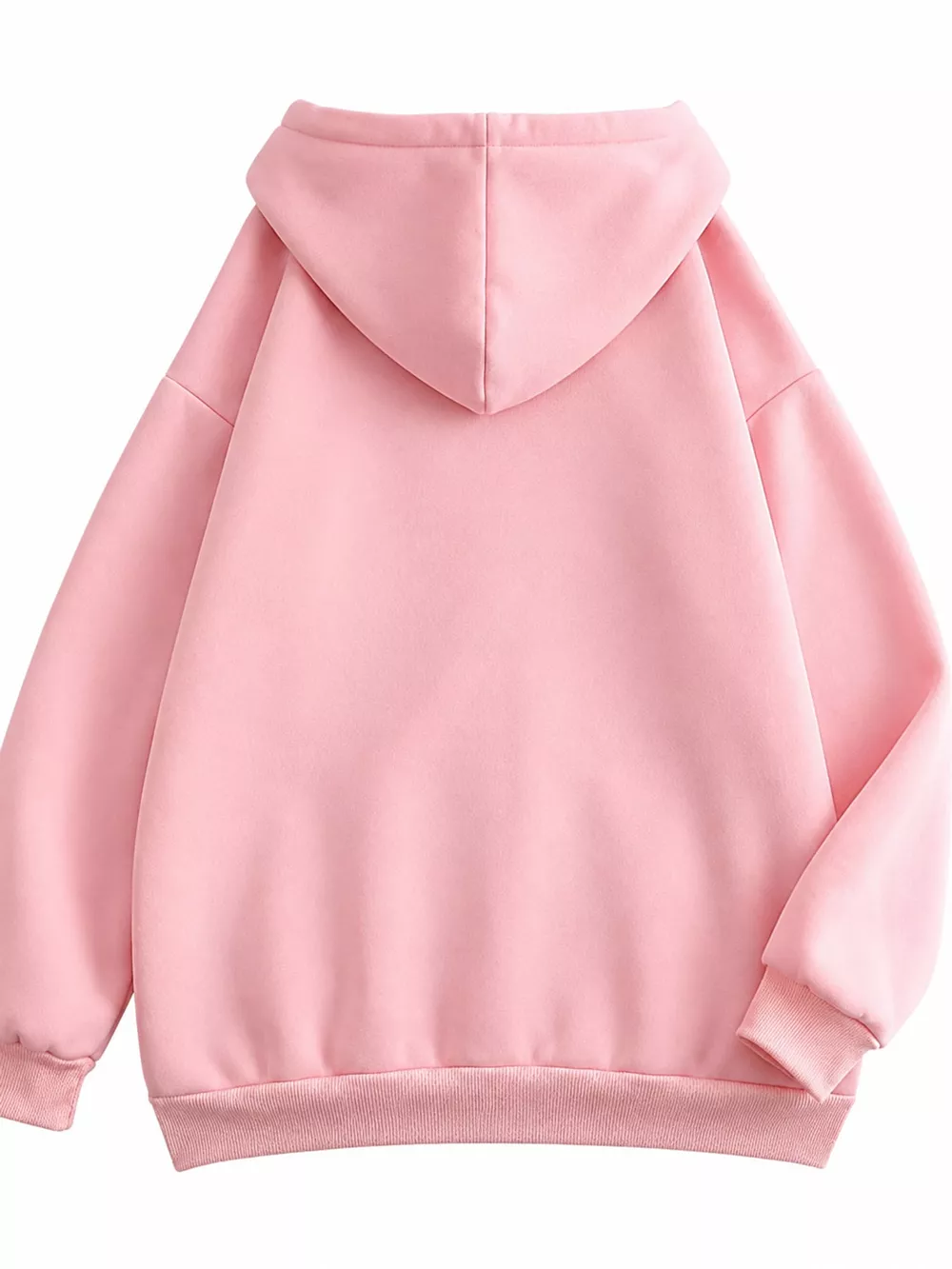 Full Size Oversized Solid Zip-Up Hoodie with Drawstring Plus Size, image 13
