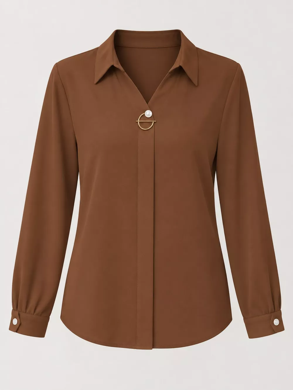 Long Sleeve Satin Blouse, image 52