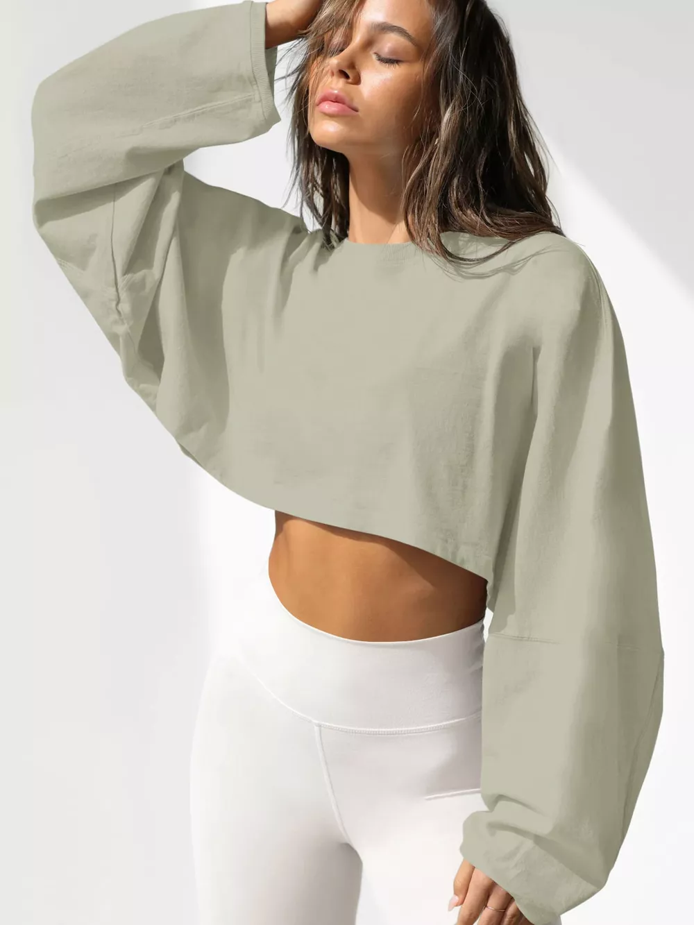 Long Sleeve Cropped Sweatshirt, image 31