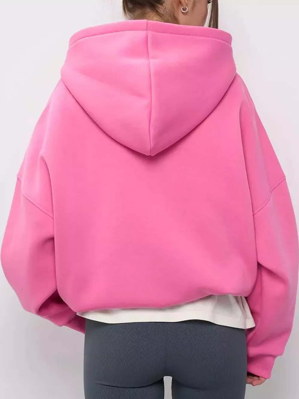 Kangaroo Pocket Dropped Shoulder Hoodie, image 37