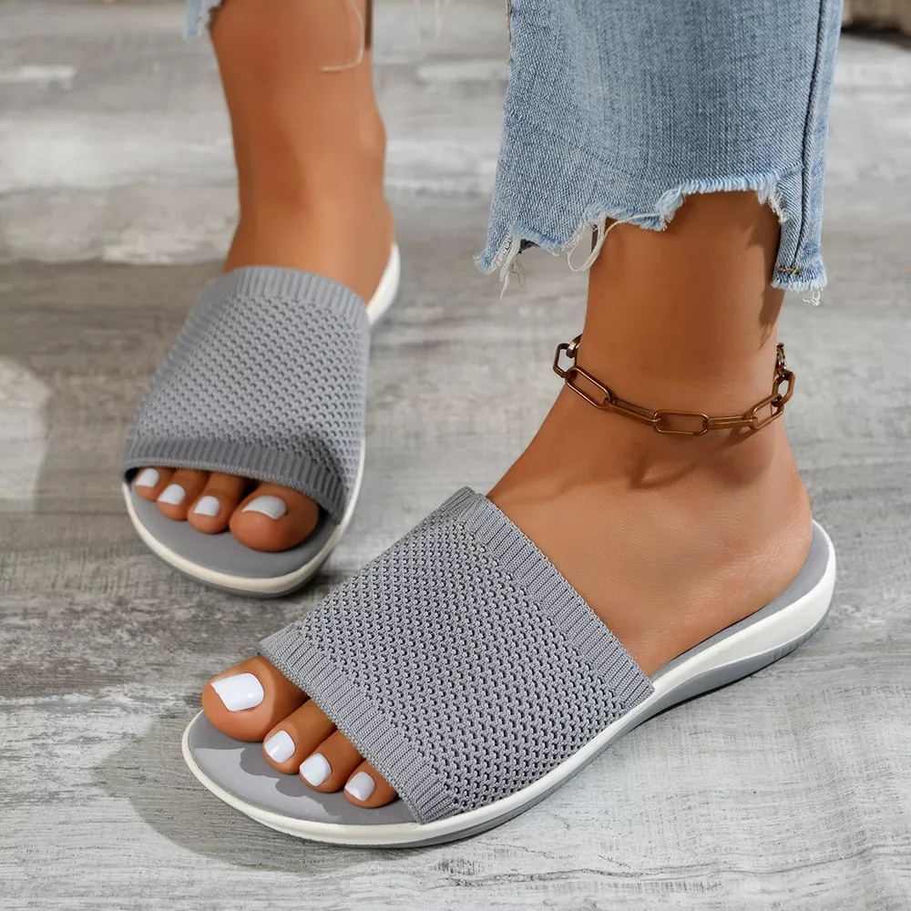 Open Toe Knit Sandals, image 4