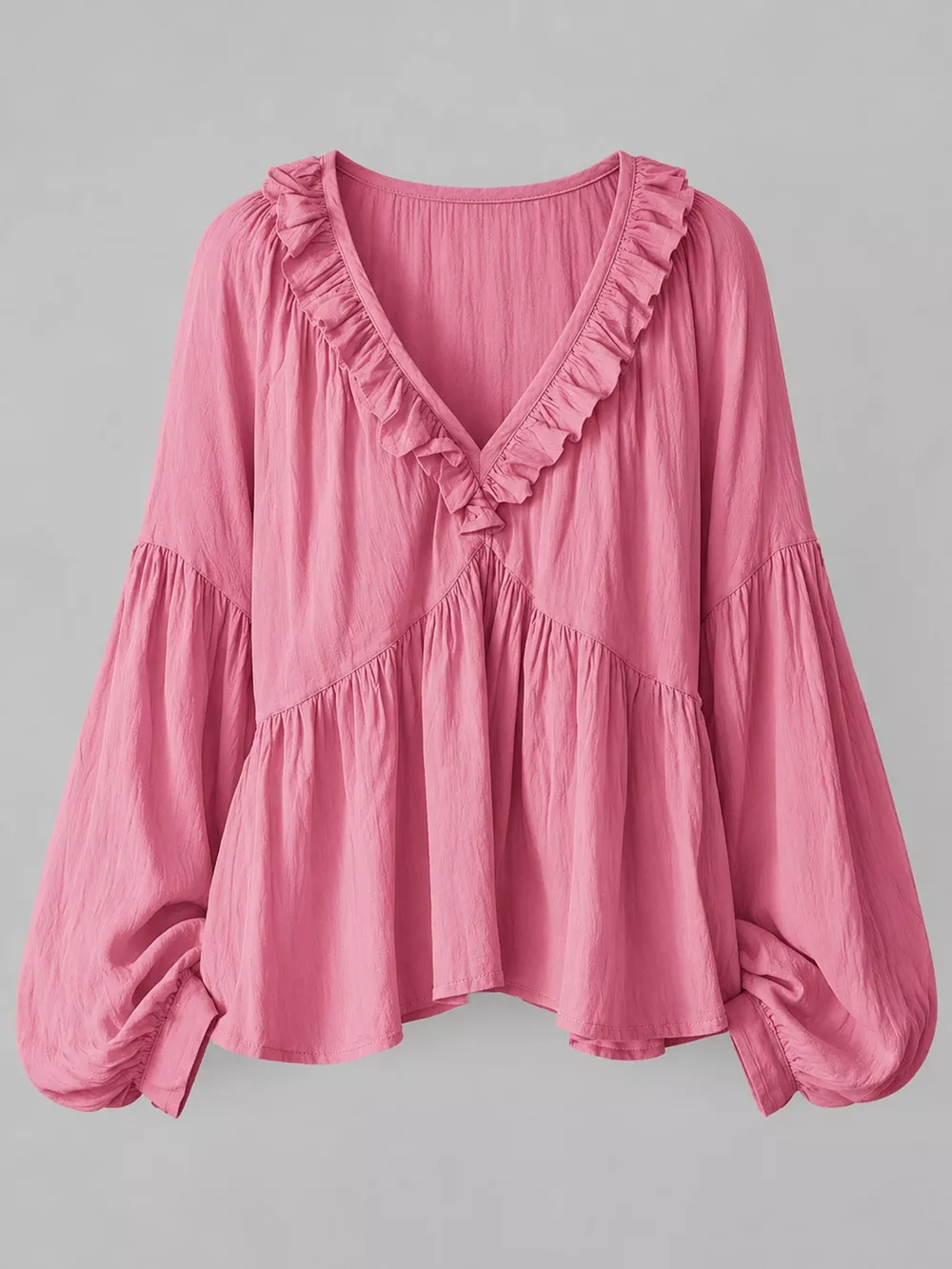 Ruffled V-Neck Blouse, image 28