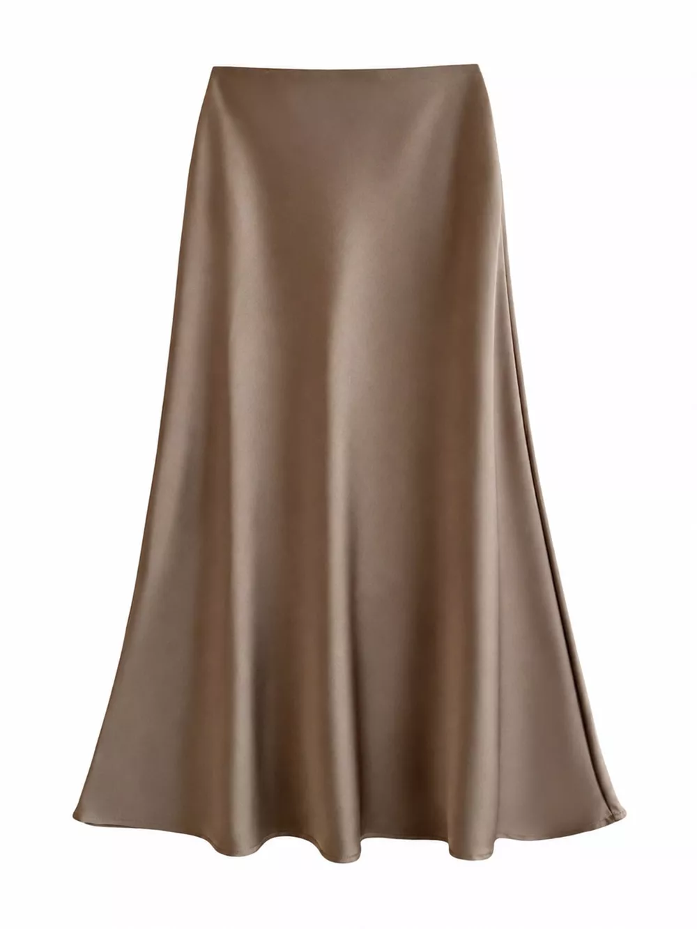 Full Size High-Waisted Satin Midi Skirt Plus Size, image 9