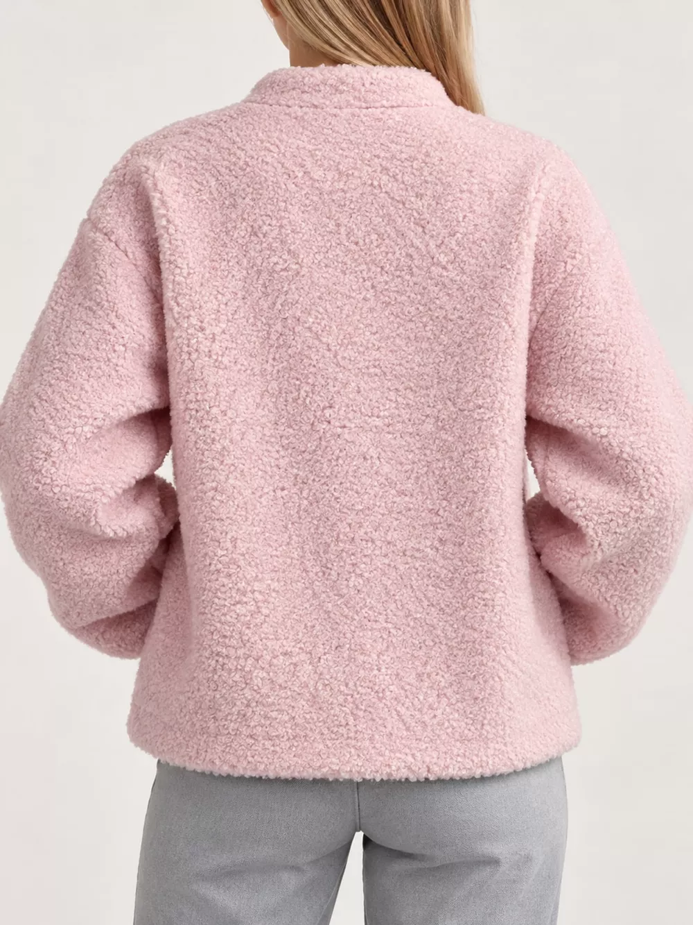 Teddy Fleece Dropped Shoulder Jacket, image 4