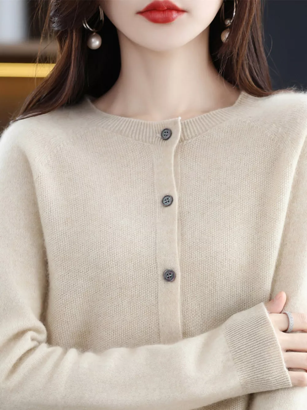 Button-Down Long Sleeve Cardigan, image 7