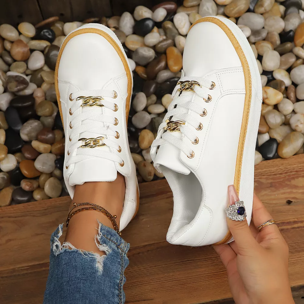 Round Toe Platform Sneakers, image 8